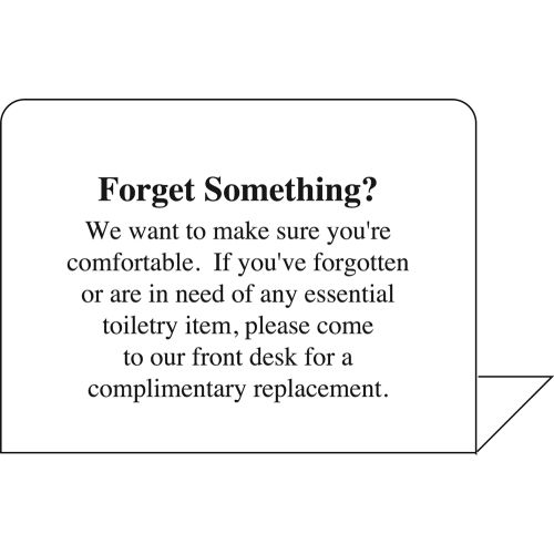 Sign - Forget Something Easel, 4x3, White/Black Print